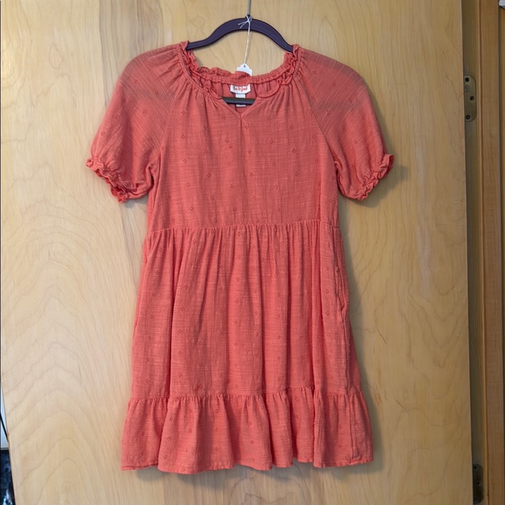 Cat & Jack Pink Ruffled Puff Sleeve Sundress
